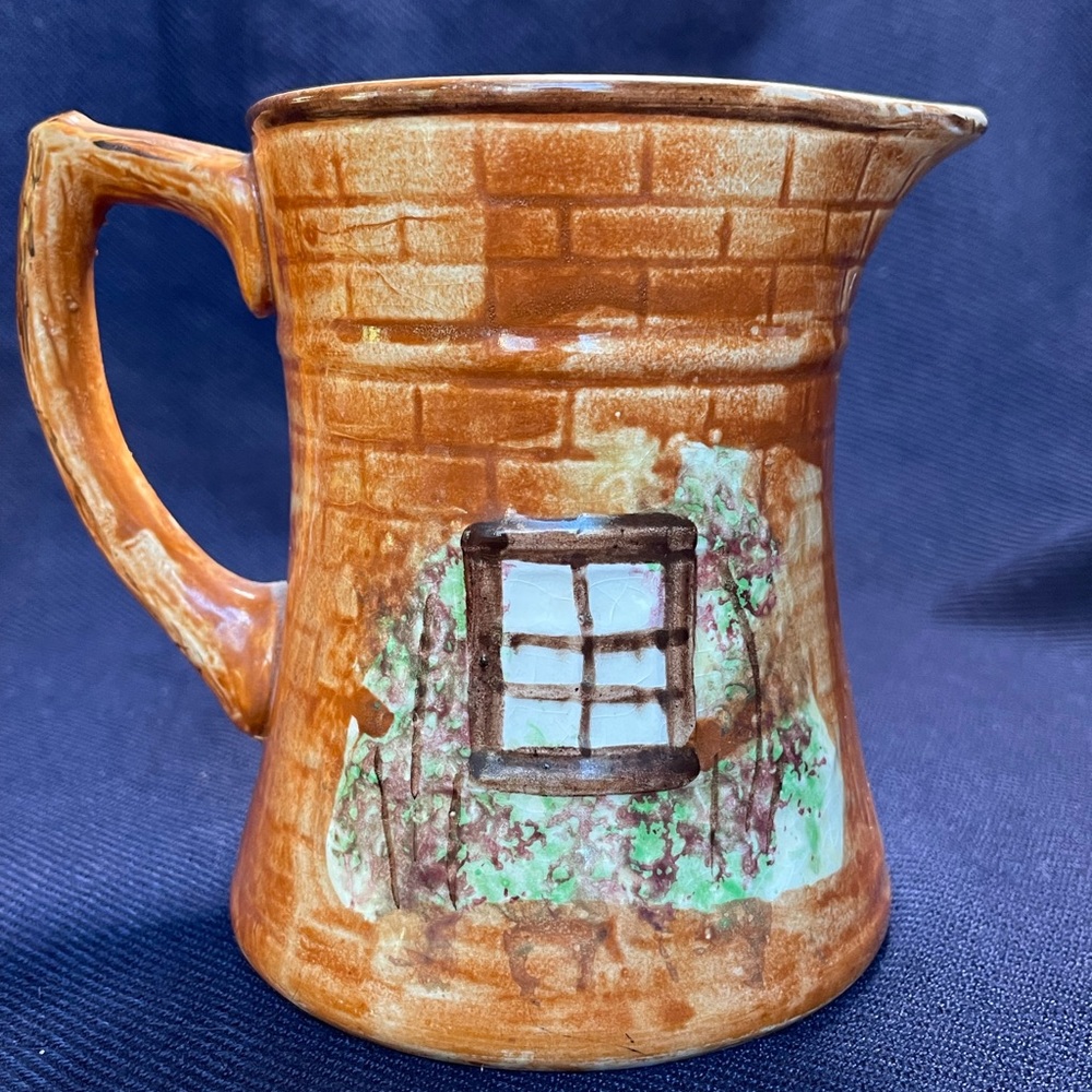 Vintage Price Kensington Cottage Ware Small Brown Pitcher w/ Handle Made In Eng.